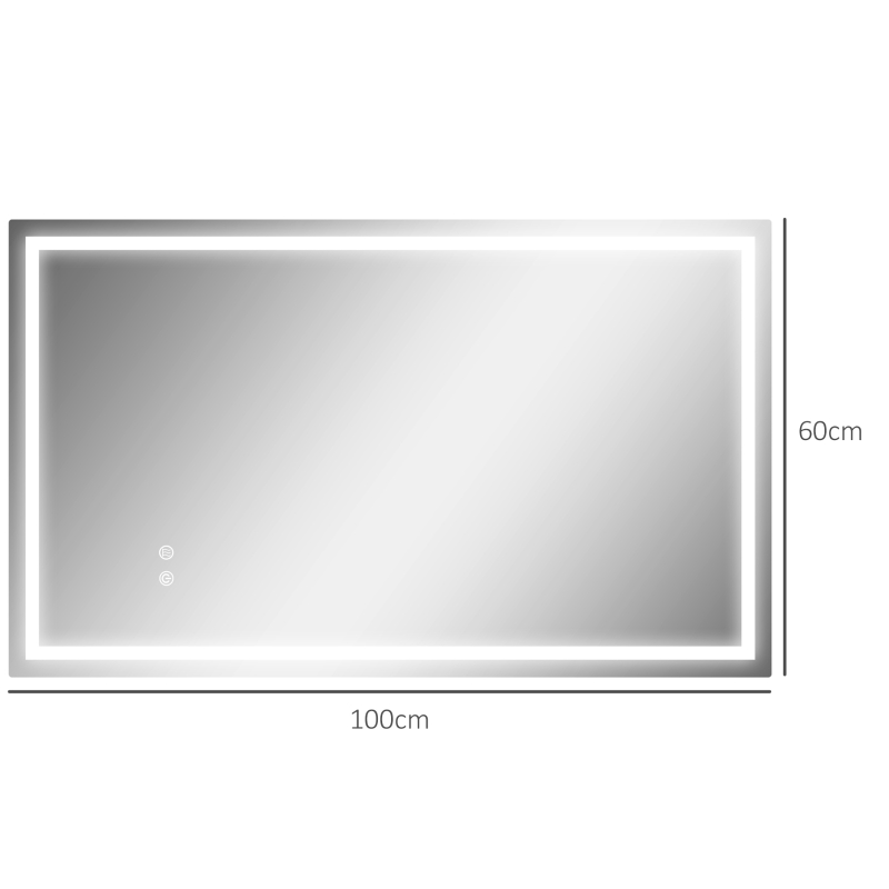 Espelho de Casa de Banho com Luz LED 100x60 cm - Image 4